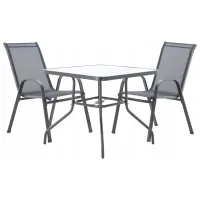Set mobilă grădină Chomik TIH3384 Metal / Sticlă / Metal / Gray photo 4
