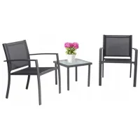 Set mobilă grădină Chomik ANH6142 Metal / Sticlă / Metal / Anthracite