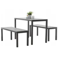Set mobilă grădină Chomik MEB0841 Plastic / Plastic / Metal / Gray