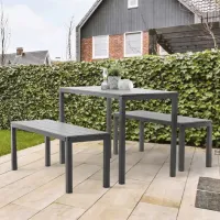 Set mobilă grădină Chomik MEB0841 Plastic / Plastic / Metal / Gray photo 5