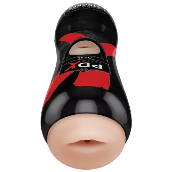 Masturbator PDX Elite Oral Vibrating Stroker Black photo 1