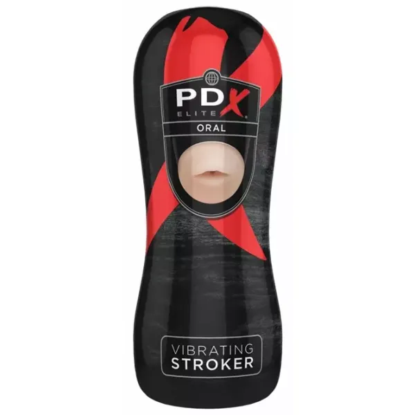 Masturbator PDX Elite Oral Vibrating Stroker Black photo 2