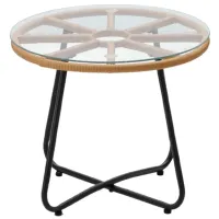 Set mobilă grădină Chomik ABI3408 Ratan artificial / Sticlă securizată / Rattan artificial / Brown photo 3