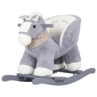 Игрушка качалка Chipolino Horse 1 год - / Серый