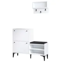 Обувной шкаф Trendy Fredy 92 x 110 x 35см /White /Белый photo 2