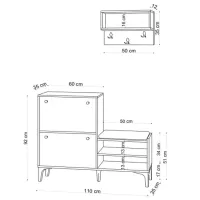 Обувной шкаф Trendy Fredy 92 x 110 x 35см /White /Белый photo 4