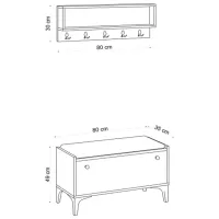 Тумба для обуви Trendy Lena 49 x 80 x 35см /Дуб Сонома /Дуб Сонома photo 4