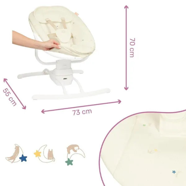 Leagăn pentru bebeluși Badabulle Crem (B012307) 9 kg/ Beige photo 2