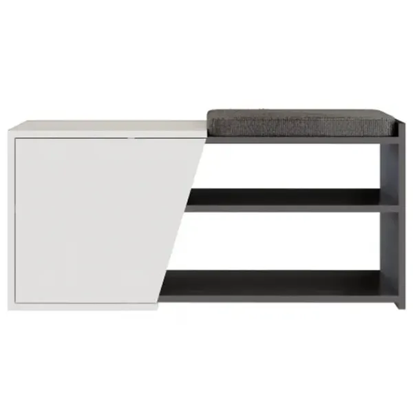 Tumbă pentru încălțăminte Trendy Fiona Bench 47 x 104 x 37 /White /Anthracite photo 1