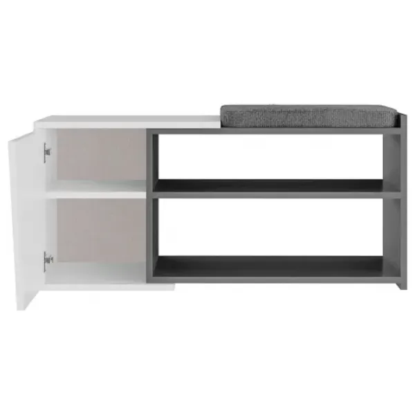 Tumbă pentru încălțăminte Trendy Fiona Bench 47 x 104 x 37 /White /Anthracite photo 2