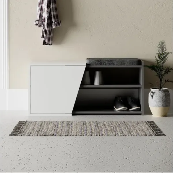 Tumbă pentru încălțăminte Trendy Fiona Bench 47 x 104 x 37 /White /Anthracite photo 3