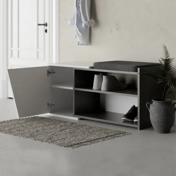 Tumbă pentru încălțăminte Trendy Fiona Bench 47 x 104 x 37 /White /Anthracite photo 5