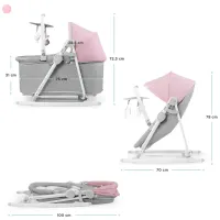 Leagăn pentru bebeluși KinderKraft Nola (KBNOLA00PNK0000) 18 kg/ Peony Pink photo 6