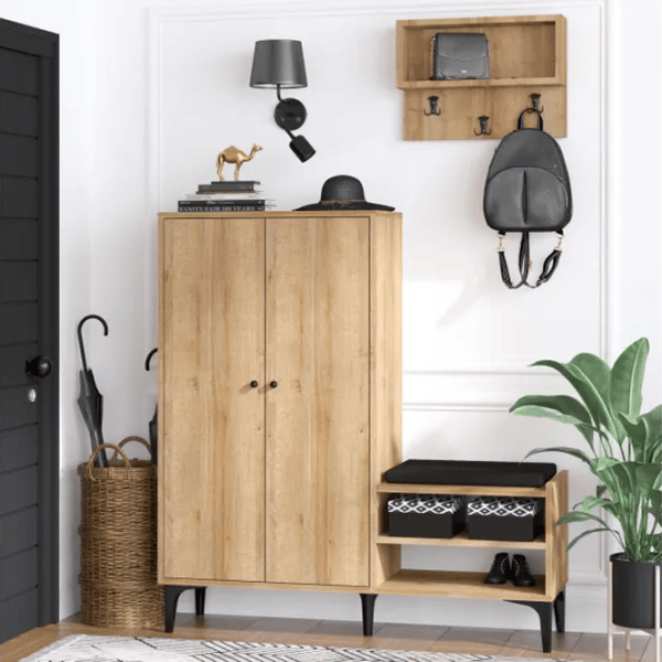 Обувной шкаф Trendy Jess 137 x 120 x 35см /Дуб /Дуб photo 3