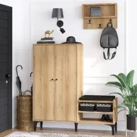 Обувной шкаф Trendy Jess 137 x 120 x 35см /Дуб /Дуб photo 3