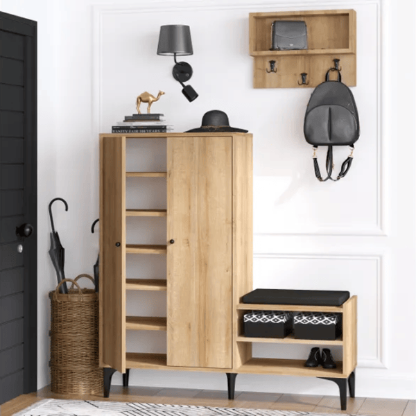 Обувной шкаф Trendy Jess 137 x 120 x 35см /Дуб /Дуб photo 4