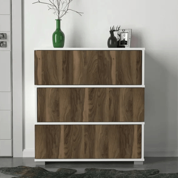 Обувной шкаф Trendy Napolyon 93 x 90 x 30см /White /Орех photo 4