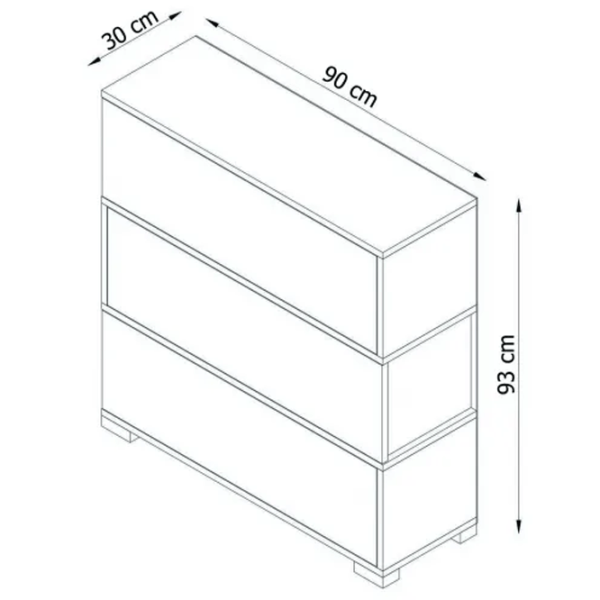 Обувной шкаф Trendy Napolyon 93 x 90 x 30см /White /Орех photo 7