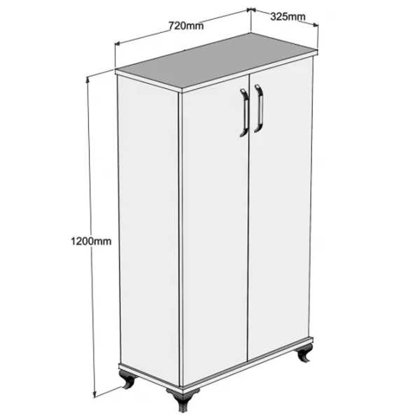 Dulap pentru încălțăminte Trendy ARI 120 x 72 x 32.5 /Nuc /Nuc photo 4