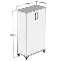 Dulap pentru încălțăminte Trendy ARI 120 x 72 x 32.5 /Nuc /Nuc photo 4
