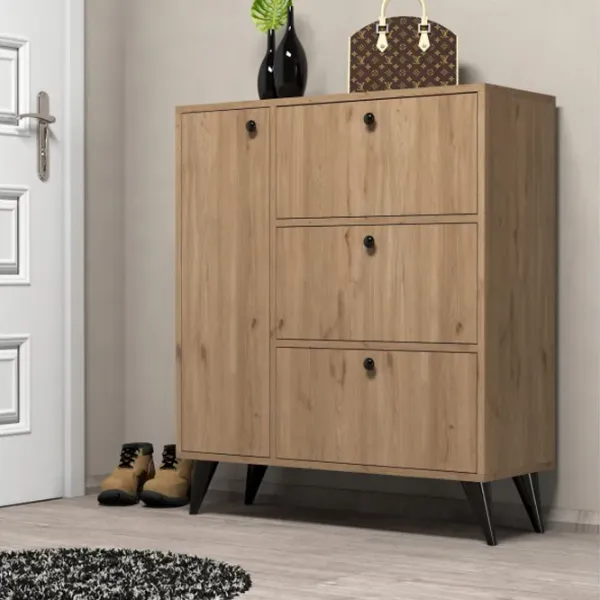 Обувной шкаф Trendy Bella 105 x 90 x 35см /Oak /Дуб photo 2
