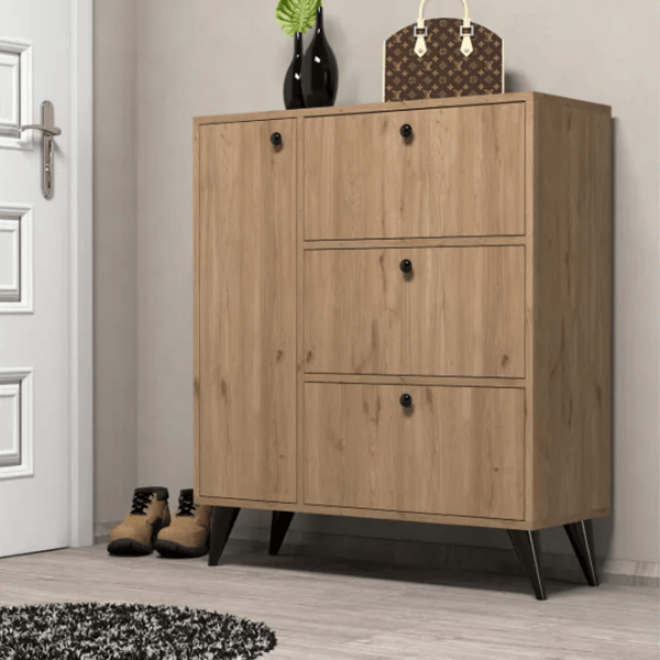 Обувной шкаф Trendy Bella 105 x 90 x 35см /Oak /Дуб photo 2