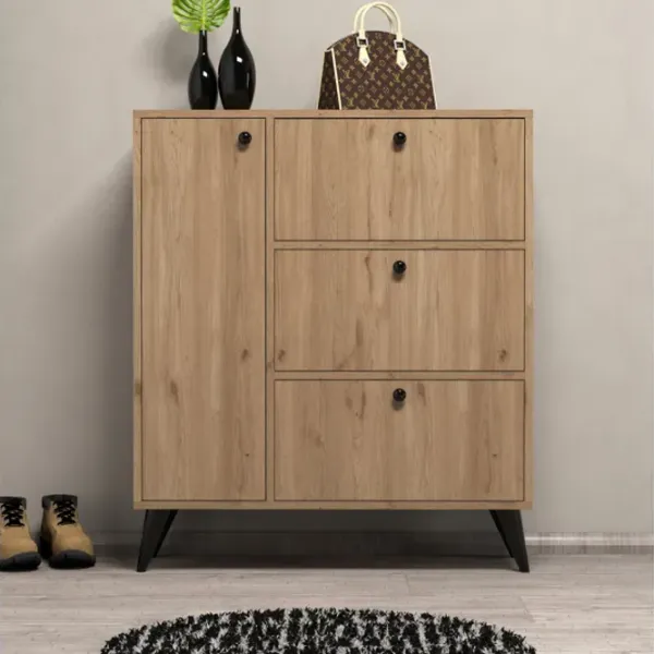 Обувной шкаф Trendy Bella 105 x 90 x 35см /Oak /Дуб photo 3