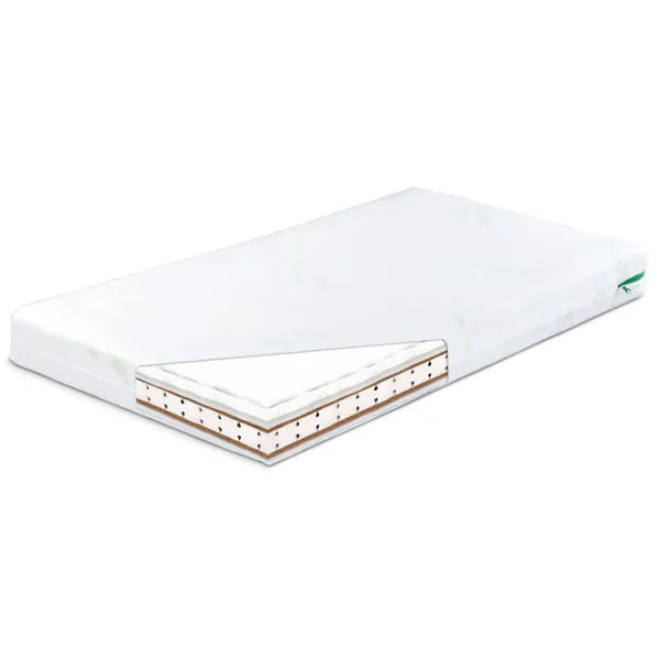 Saltea pentru copii Caretero Aloe Vera Latex Foam-Cocos (5902021523795) 120 x 60 cm/ White photo 2