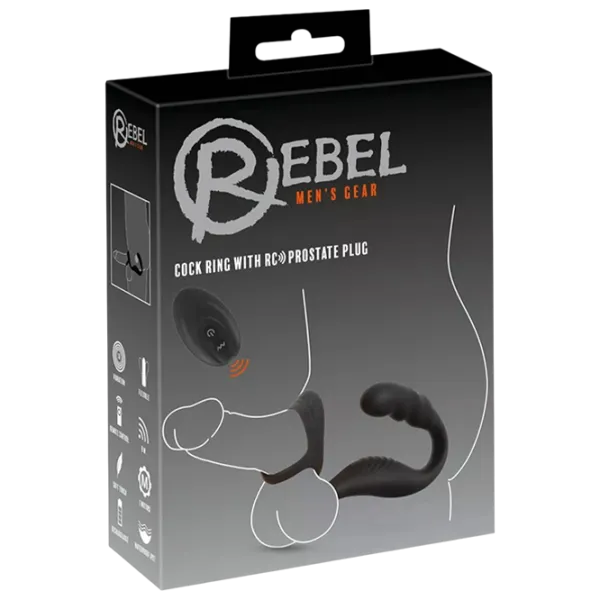 Эрекционное кольцо Rebel Cock Ring with RC Prostate Plug Черный photo 1
