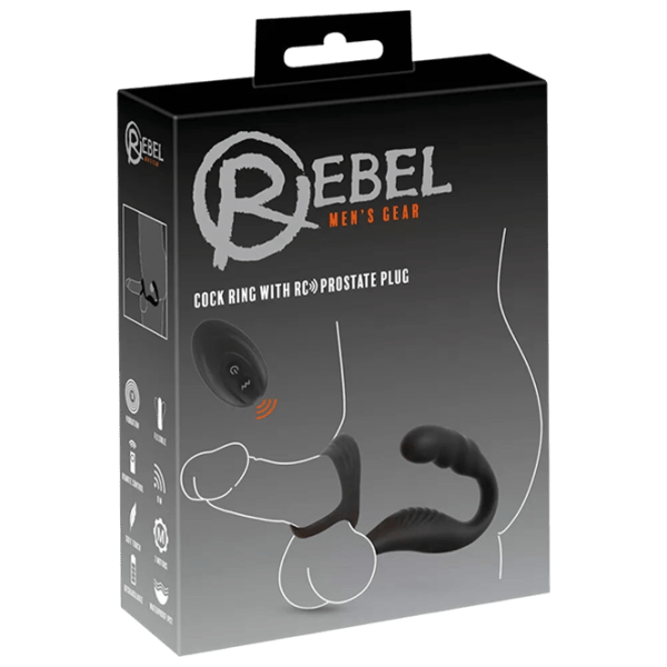 Эрекционное кольцо Rebel Cock Ring with RC Prostate Plug Черный photo 1