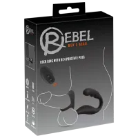 Inel pentru penis Rebel Cock Ring with RC Prostate Plug Black