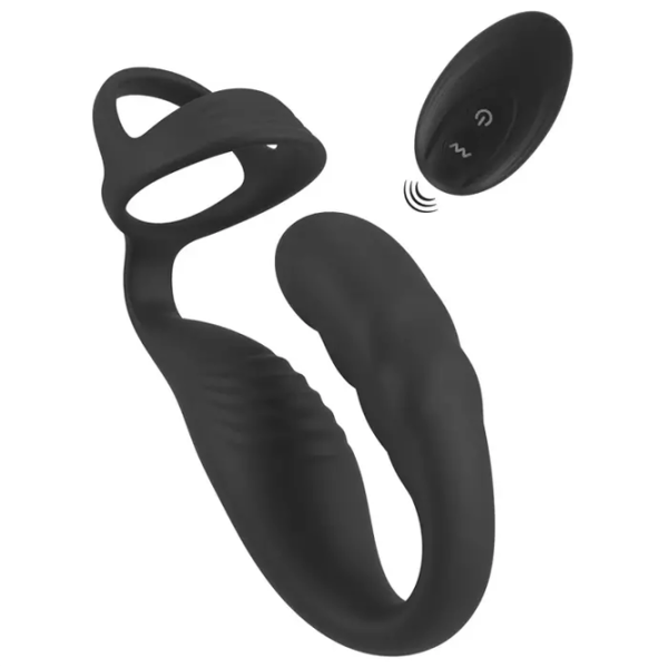 Эрекционное кольцо Rebel Cock Ring with RC Prostate Plug Черный photo 3