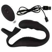 Inel pentru penis Rebel Cock Ring with RC Prostate Plug Black photo 13