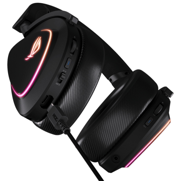 Наушники Asus ROG Delta II Черный Беспроводные + Проводные/ Игровой photo 4