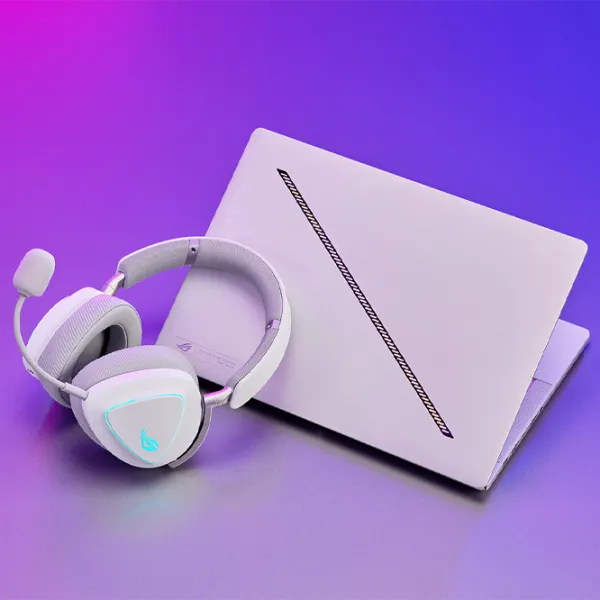 Наушники Asus ROG Delta II Белый Беспроводные + Проводные/ Игровой photo 10