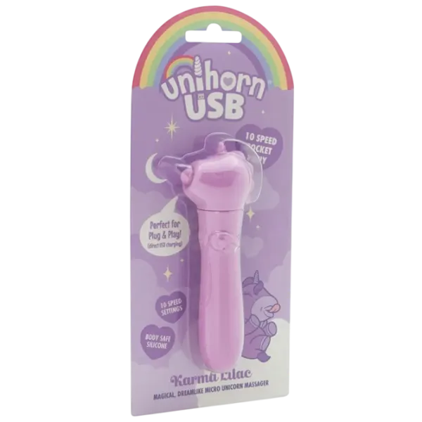 Вибратор Unicorn Mini USB Karma Lilac Пурпурный photo 1