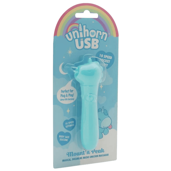 Вибратор Unicorn Mini USB Mount'n Peak Синий photo 1