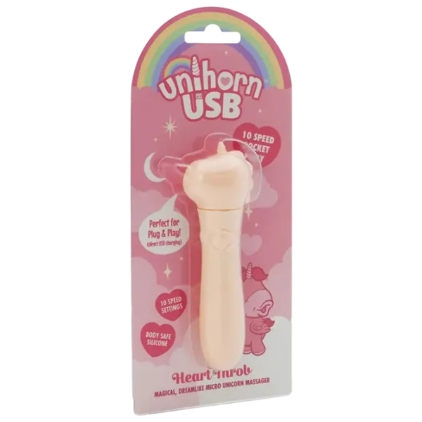 Вибратор Unicorn Mini USB Heart Throb Бежевый photo 1