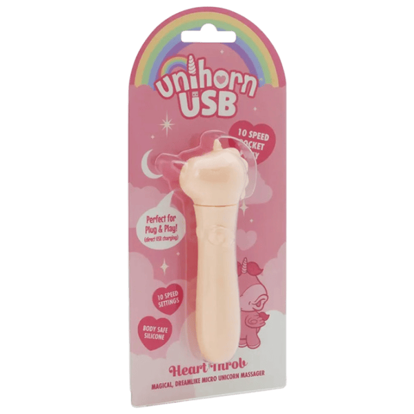 Вибратор Unicorn Mini USB Heart Throb Бежевый photo 1