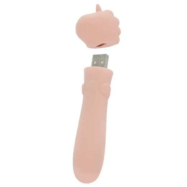 Вибратор Unicorn Mini USB Heart Throb Бежевый photo 2