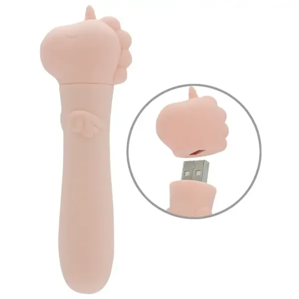 Вибратор Unicorn Mini USB Heart Throb Бежевый photo 3