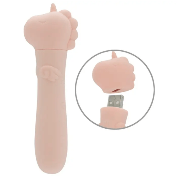 Вибратор Unicorn Mini USB Heart Throb Бежевый photo 3