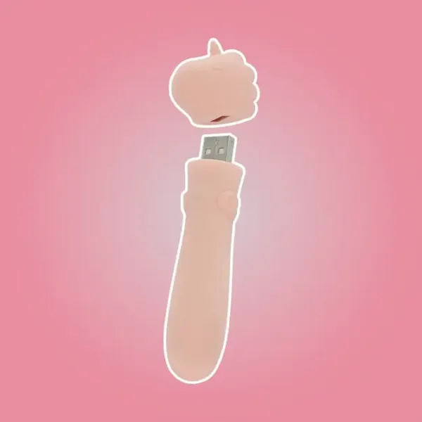 Вибратор Unicorn Mini USB Heart Throb Бежевый photo 4