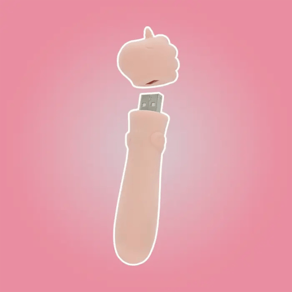 Вибратор Unicorn Mini USB Heart Throb Бежевый photo 4