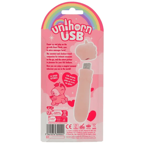Вибратор Unicorn Mini USB Heart Throb Бежевый photo 6
