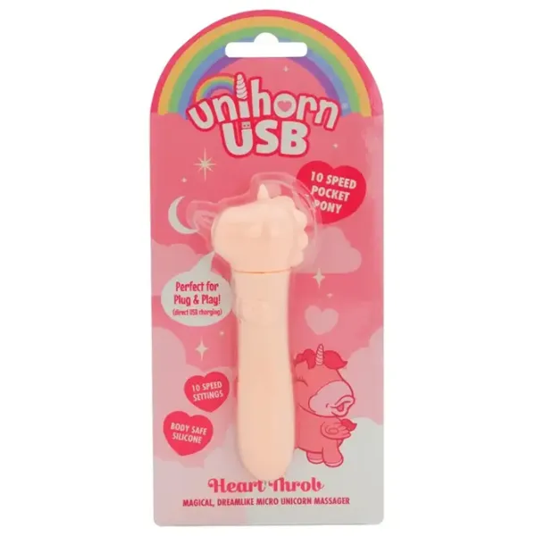 Вибратор Unicorn Mini USB Heart Throb Бежевый photo 7