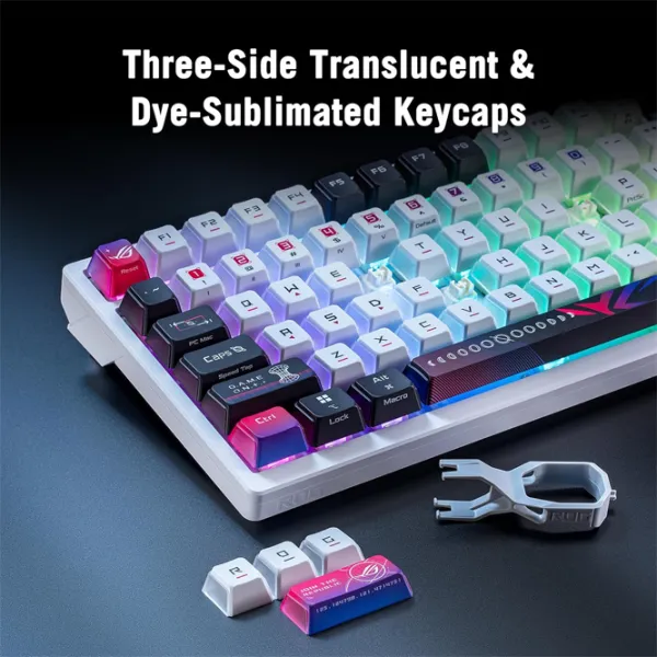 Tastatură Asus ROG Azoth X Fără fir / White photo 8