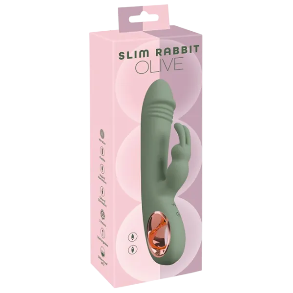 Vibrator You2Toys Slim Rabbit Olive Green photo 1