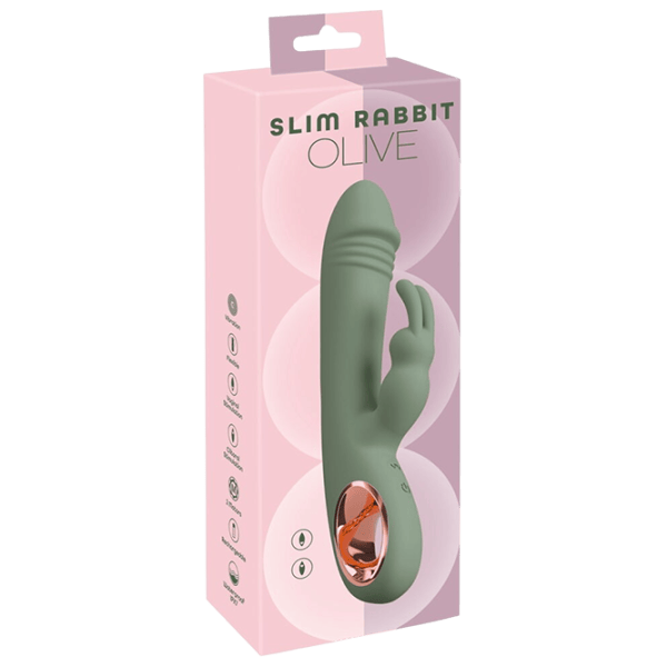 Vibrator You2Toys Slim Rabbit Olive Green photo 1