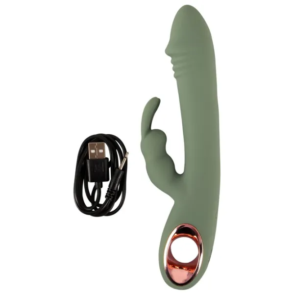 Vibrator You2Toys Slim Rabbit Olive Green photo 11